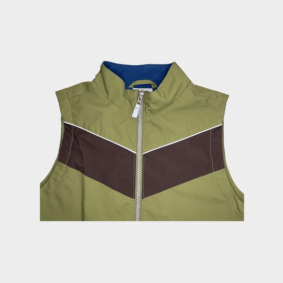 Hanna Andersson Outdoor Green & Brown Fleece Lined Vest - Picture 2 of 6